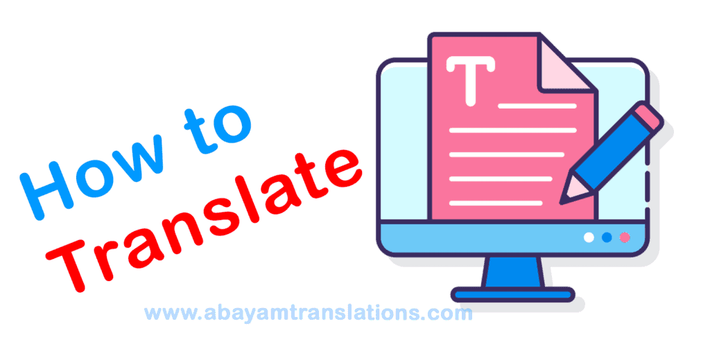 How to Translate a language