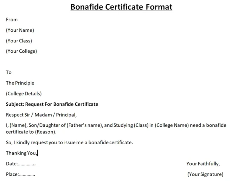 Bonafide Certificate Translation