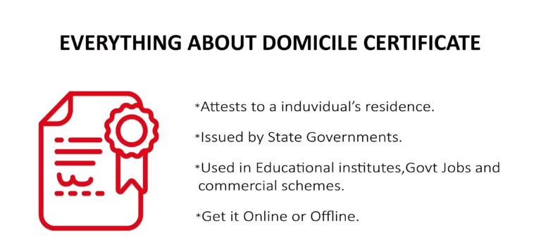 Domicile certificate meaning