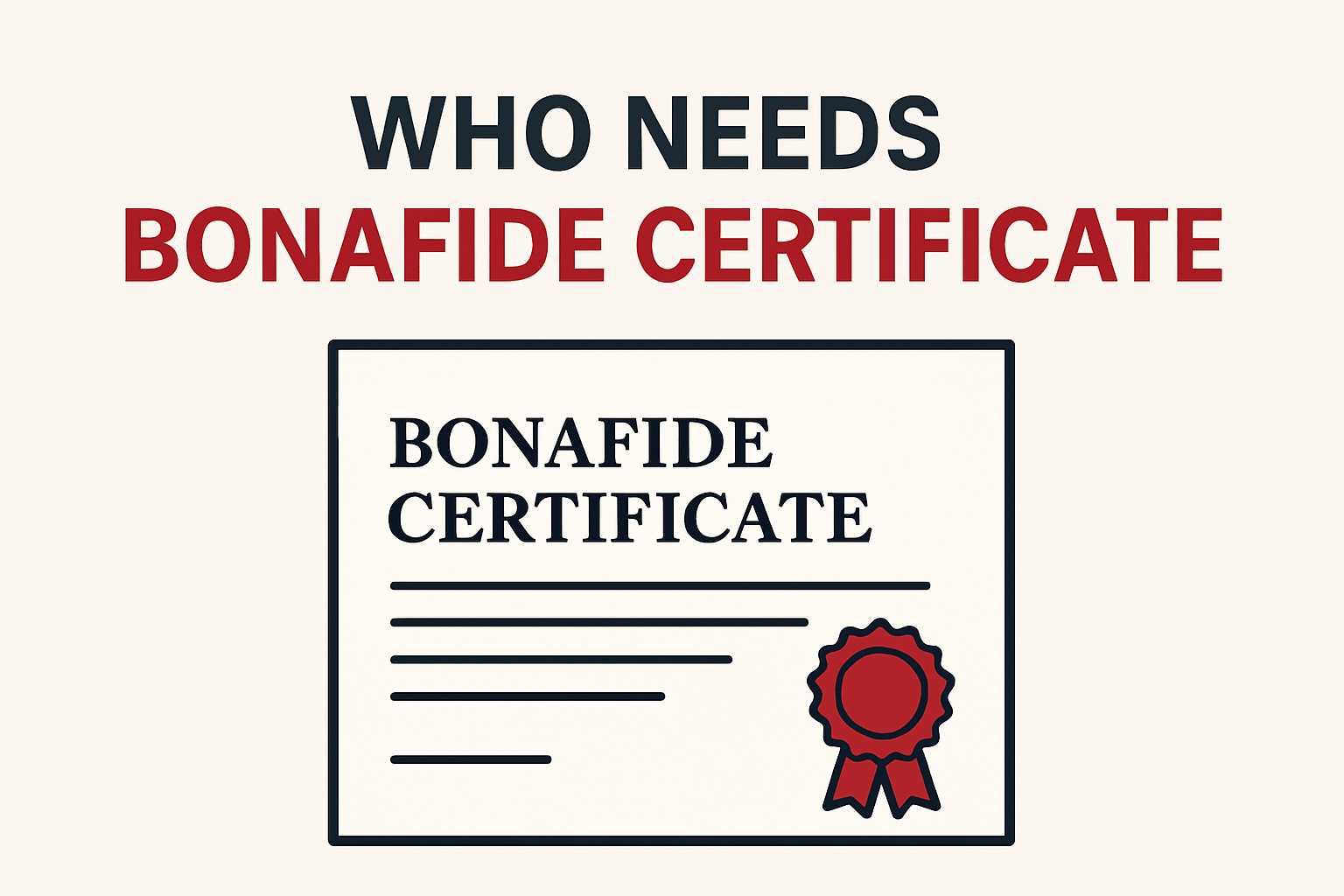 What is Bonafide certificate